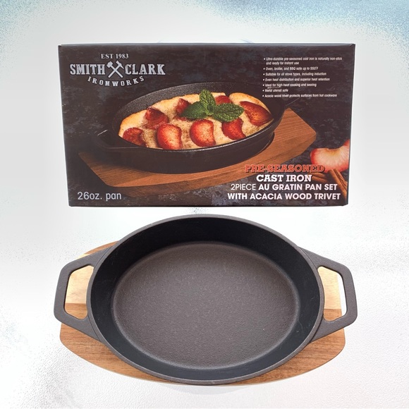 Smith & Clark Ironworks Kitchen Smith Clark Cast Iron Au Gratin Pan